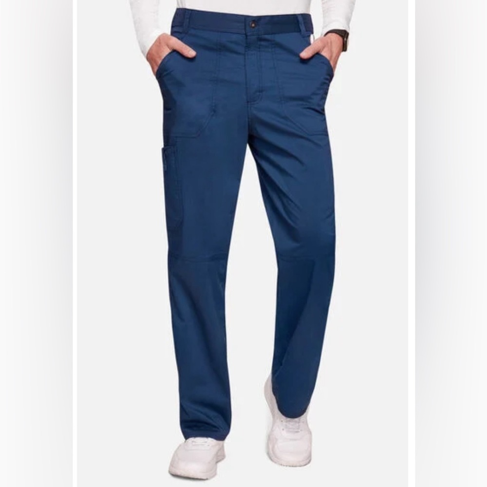 Men's Navy Zip Fly Cargo Scrub Pant